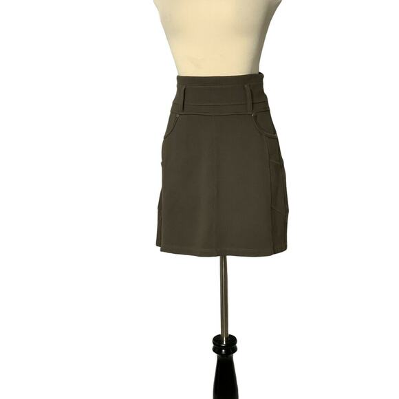 Athleta Dark Green High Waist Pull-On Stretch Mini Skirt Size XXS - Picture 8 of 12